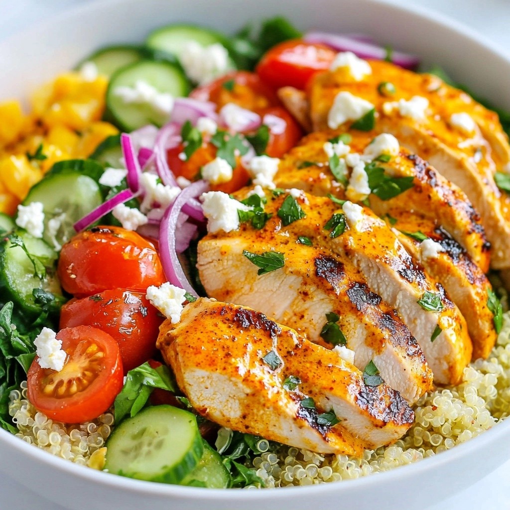 Spicy Meal Prep Harissa Chicken and Quinoa Bowls