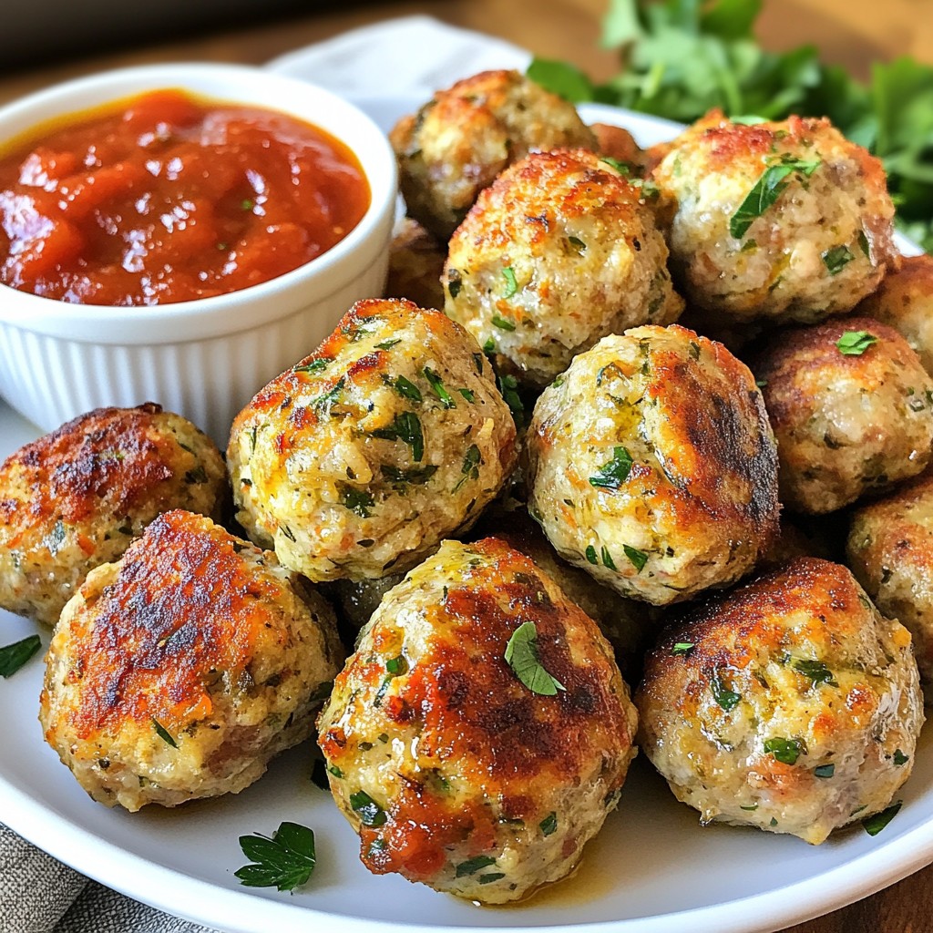 Garlic Herb Turkey Meatballs Tasty and Simple Recipe