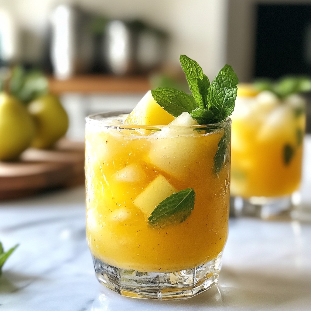 Sparkling Ginger Pear Mocktail Refreshing and Easy Recipe