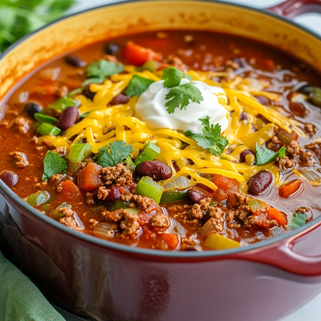 Hearty batch cook Beef and Bean Chili for Dinner