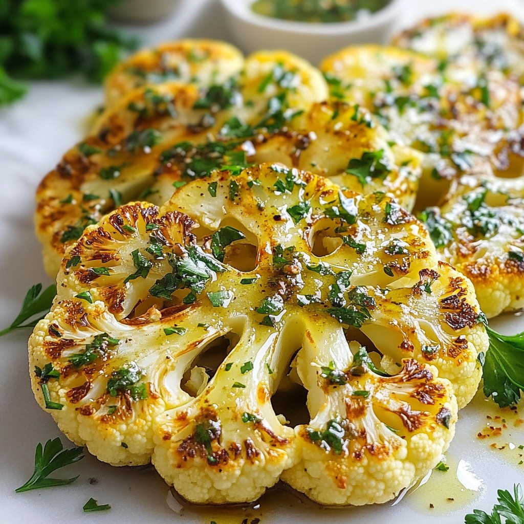 Roasted Cauliflower Steaks Flavorful Plant-Based Dish