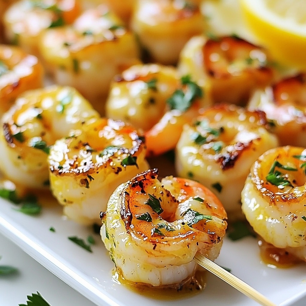 Lemon Garlic Butter Shrimp Skewers Quick and Tasty Meal