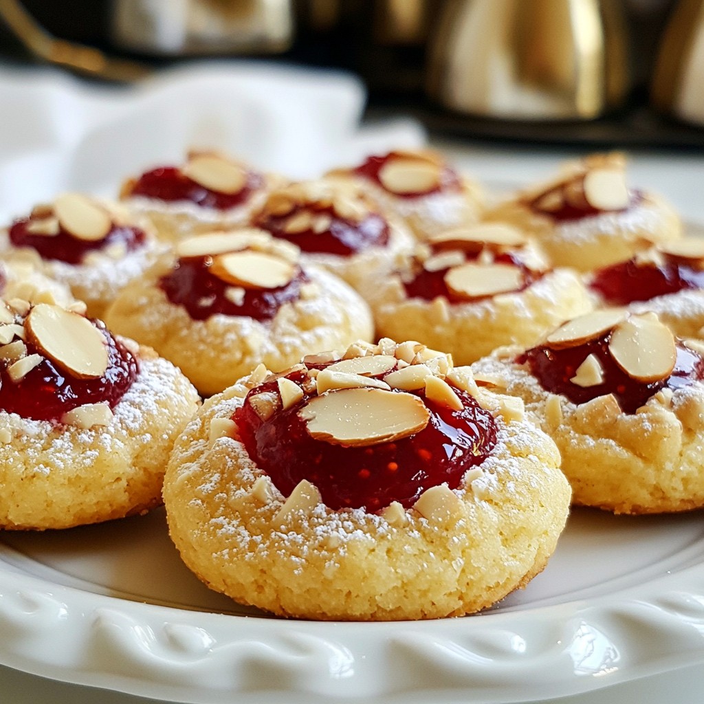 Raspberry Almond Thumbprint Cookies Easy and Sweet