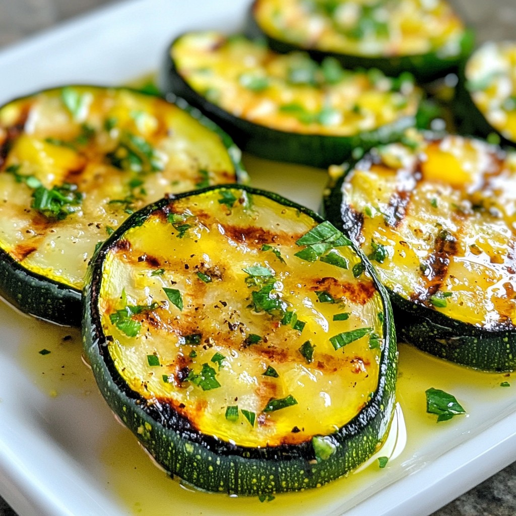 Lemon Herb Grilled Zucchini Fresh and Flavorful Dish