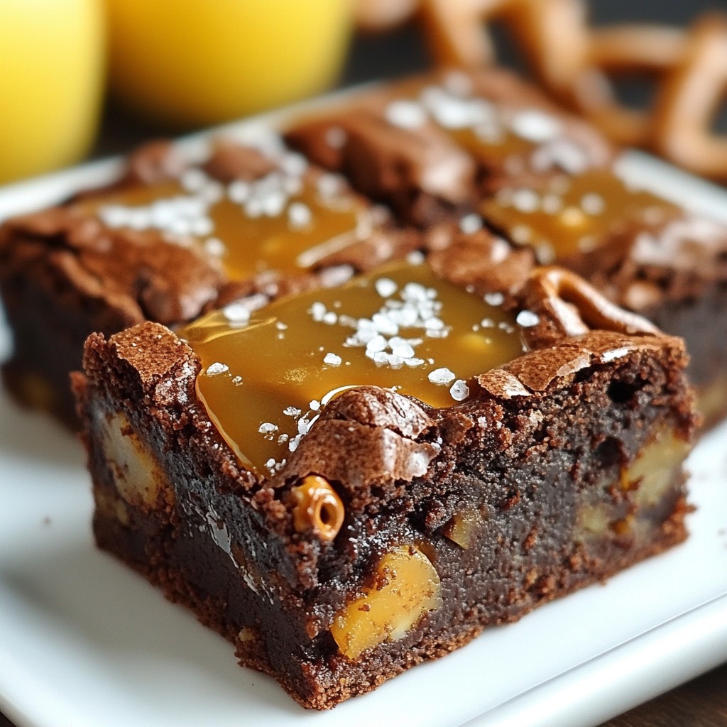 Salted Caramel Pretzel Brownies Irresistible Dessert Treat