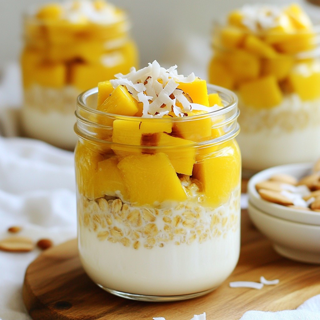 Mango Coconut Overnight Oats Tasty and Nutritious Dish