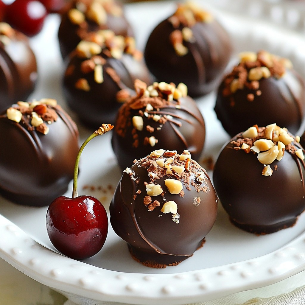 Chocolate Covered Cherry Truffles Delightful Treat