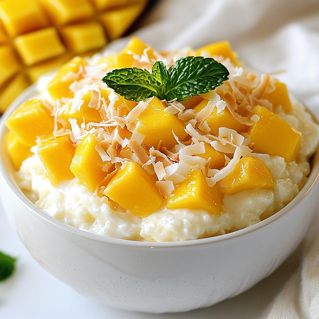 Mango Coconut Rice Pudding Creamy and Flavorful Treat