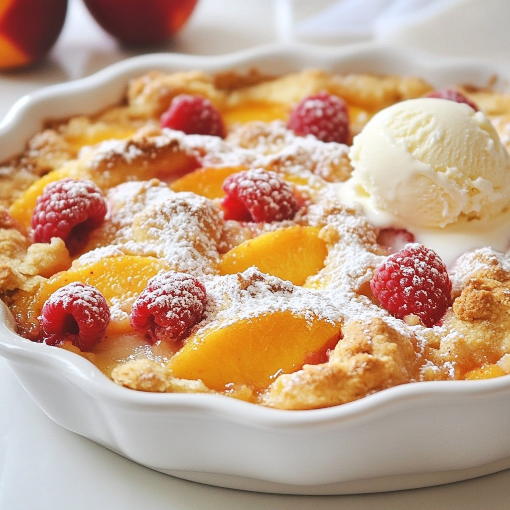 Raspberry Peach Cobbler Delightful Summer Treat