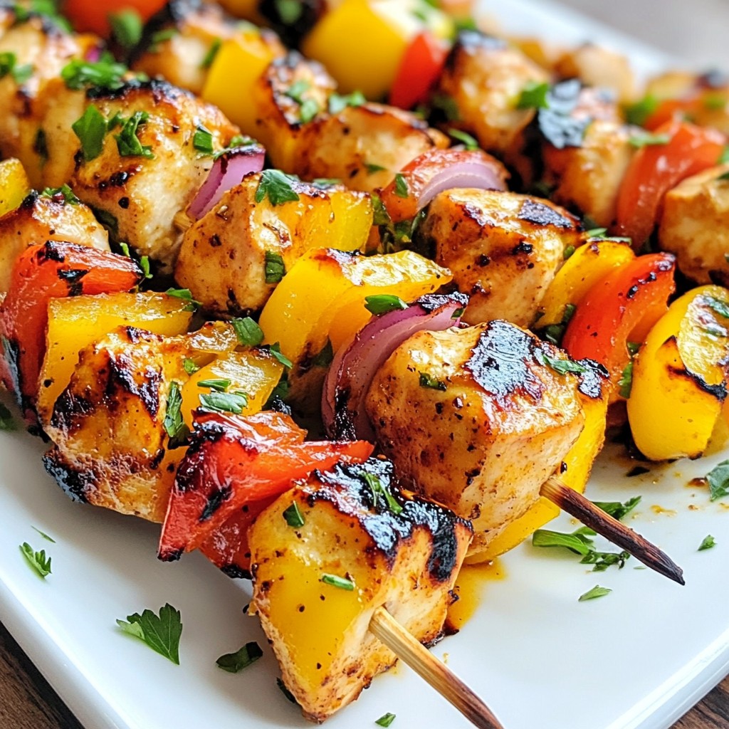 Spicy Cajun Chicken Skewers Flavorful Grilling Delight