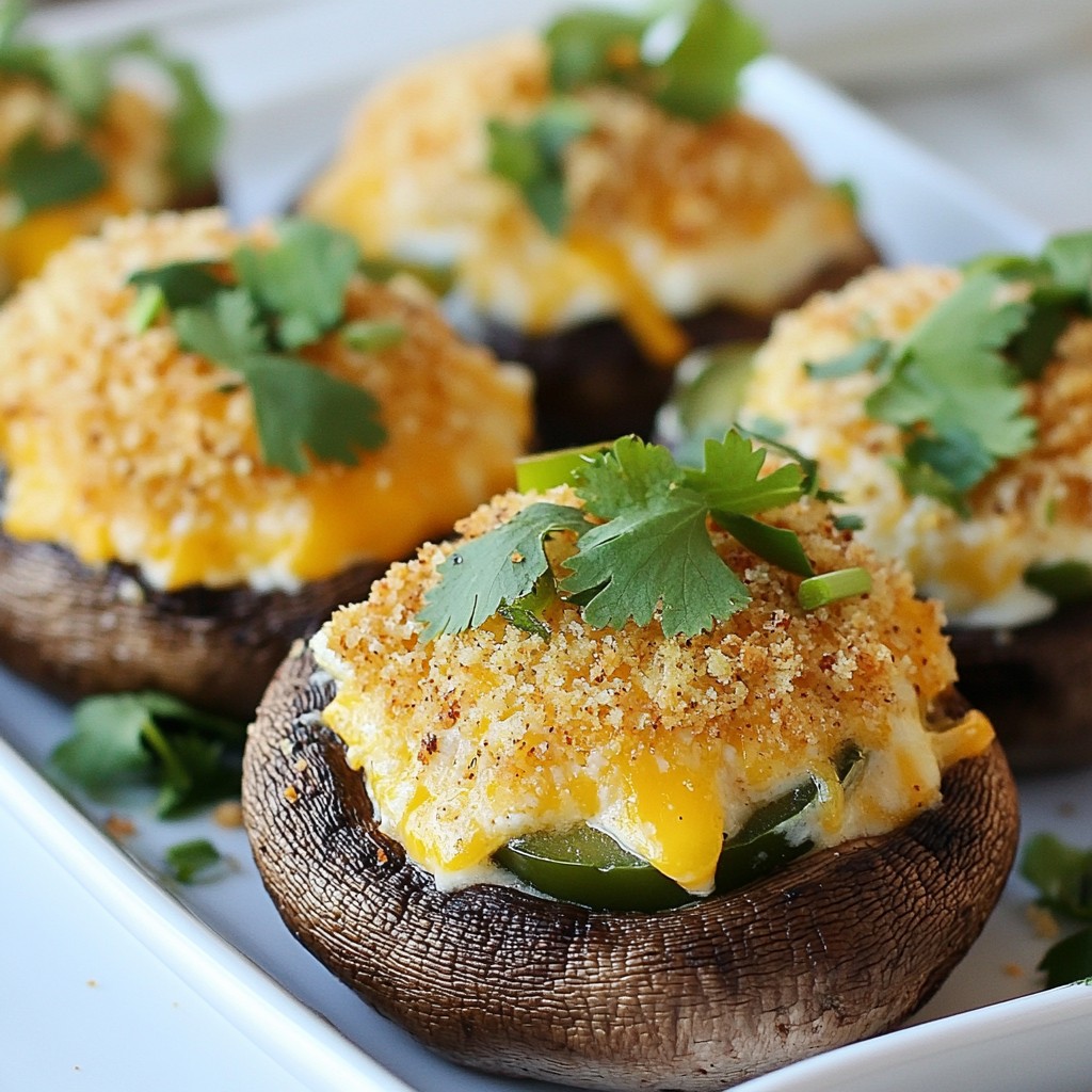 Jalapeño Popper Stuffed Mushrooms Flavorful Bites