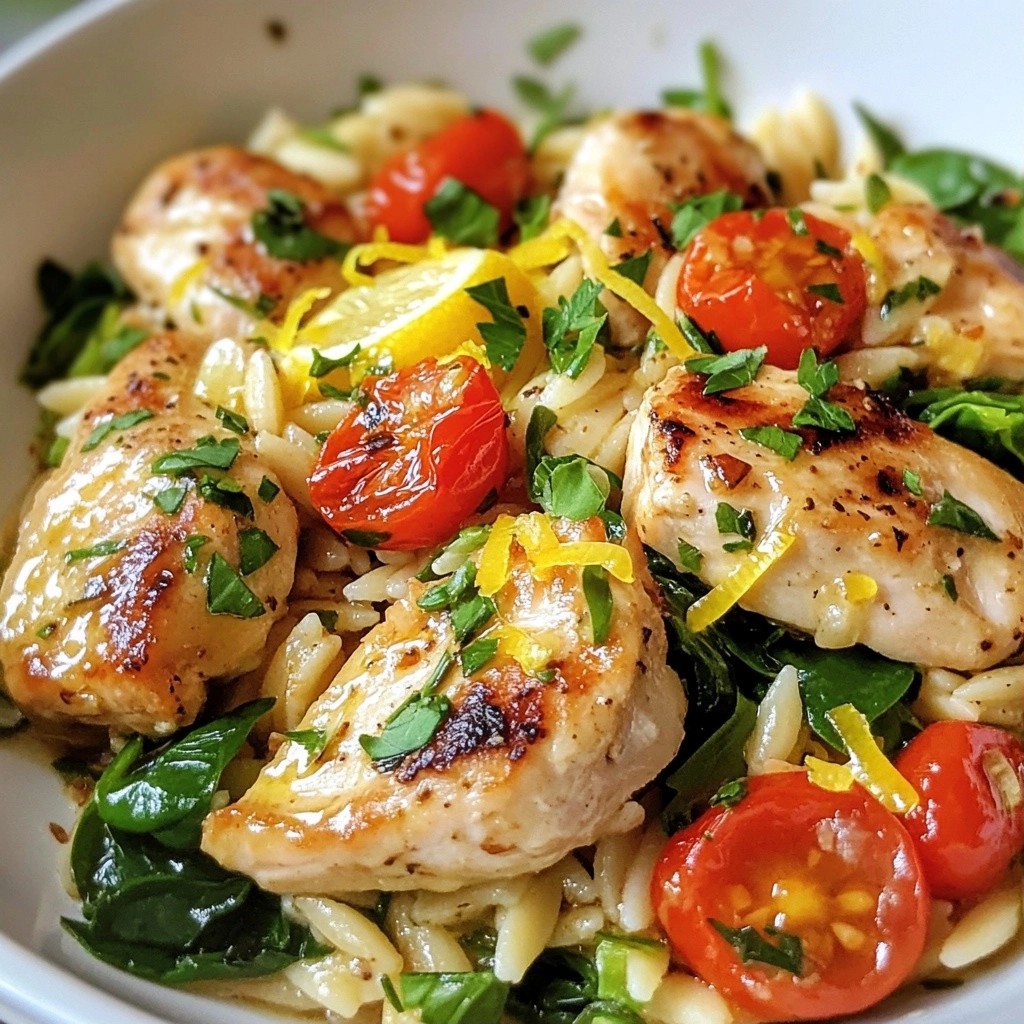 Savory Meal Prep Garlic Lemon Chicken Orzo Delight