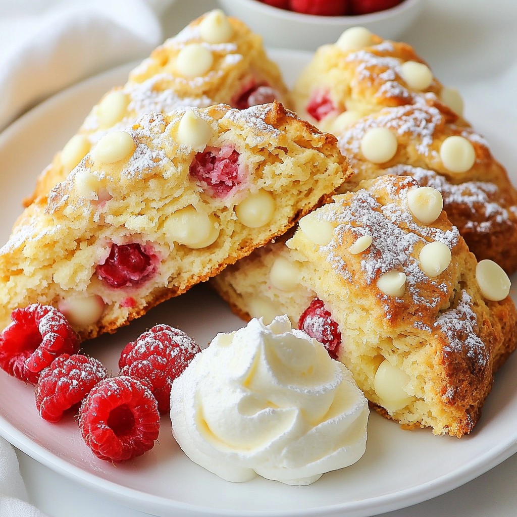 Raspberry White Chocolate Scones Easy and Delicious Recipe