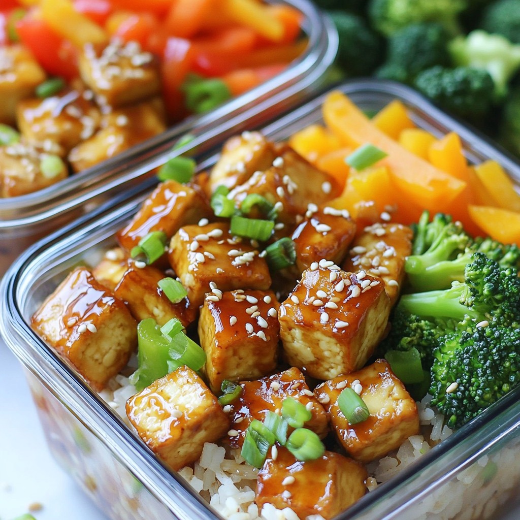 Flavorful meal prep Teriyaki Tofu Bowls Recipe