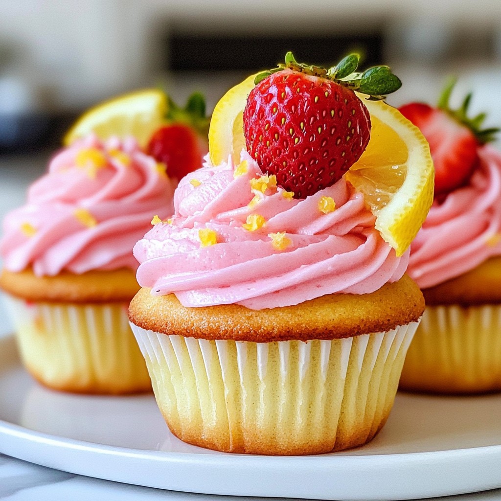 Strawberry Lemonade Cupcakes Fresh and Tasty Delight