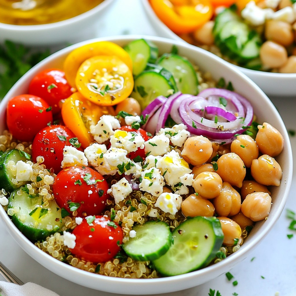 Make-ahead Mediterranean Quinoa Salad Bowls Delight