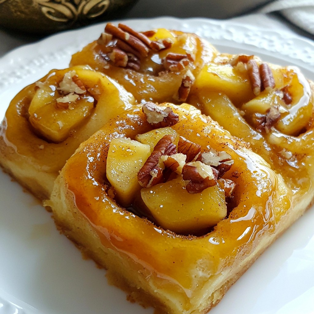 Caramel Apple Cinnamon Rolls Delightful and Rich Treat