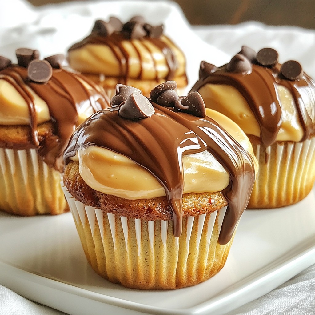 Fudge Filled Peanut Butter Cupcakes Delightful Treat