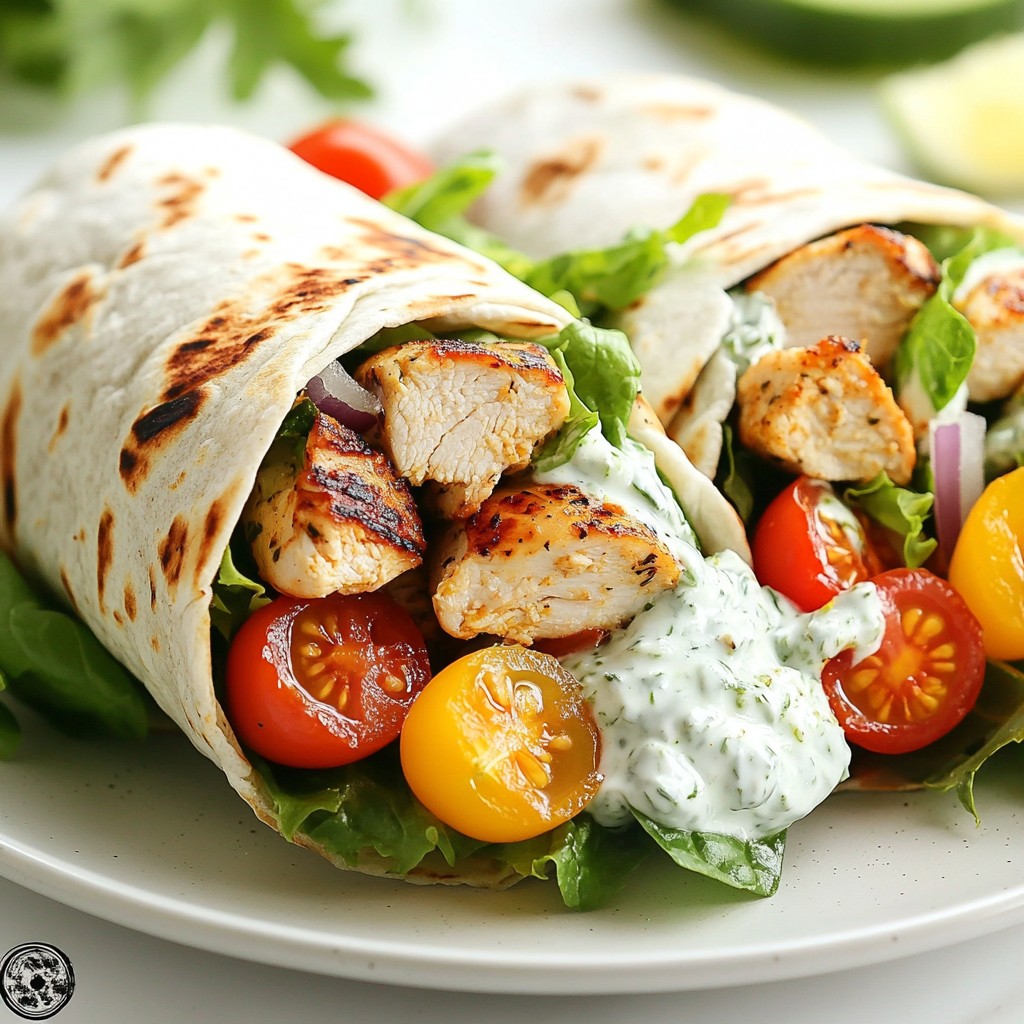 Creamy Meal Prep Greek Tzatziki Chicken Wraps Delight