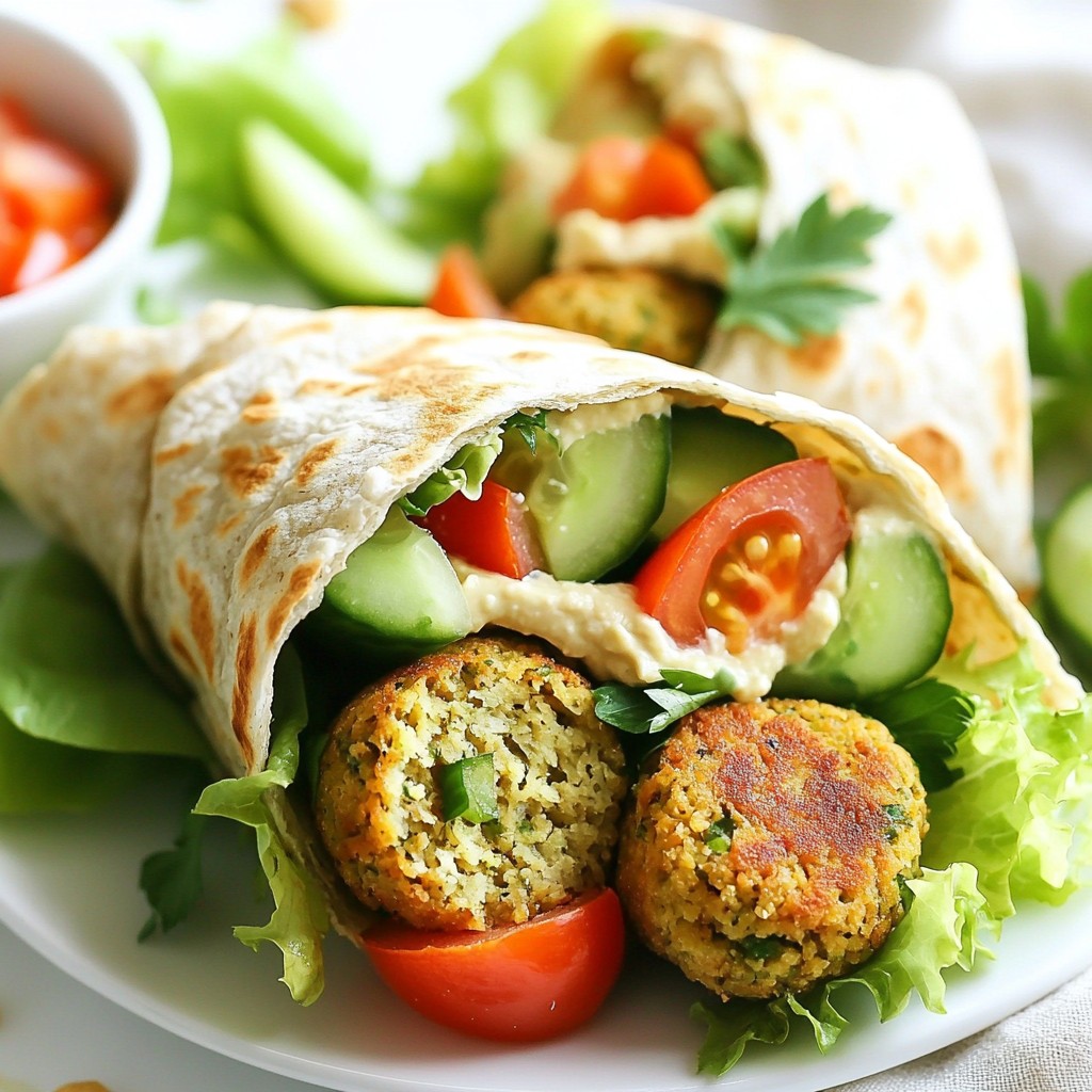 Crispy Meal Prep Baked Falafel Wraps for Lunch