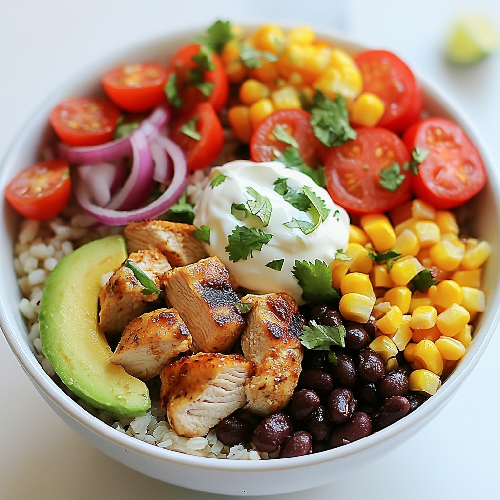 Cilantro Lime Chicken Burrito Bowls Delicious Recipe