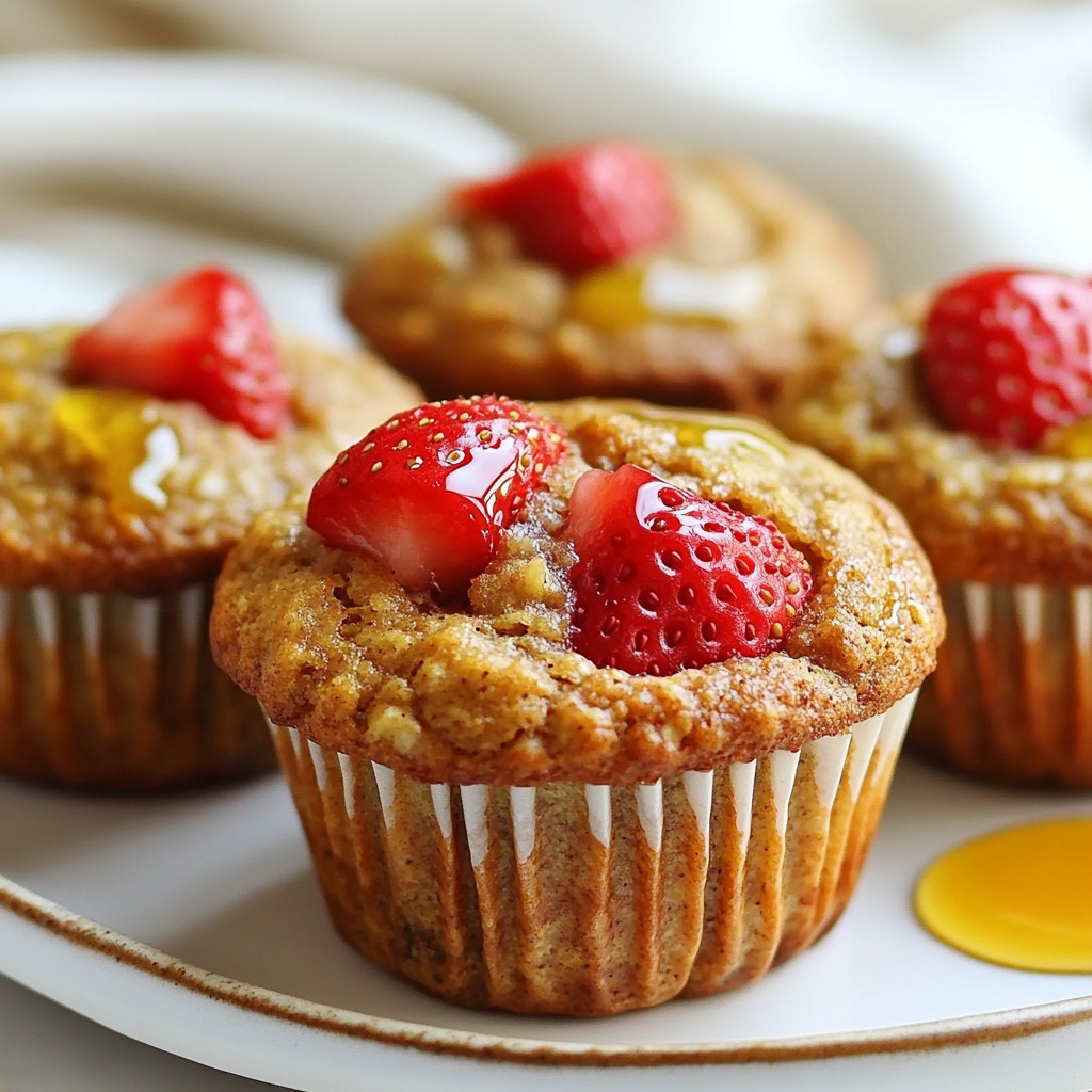 Strawberry Banana Oat Muffins Easy and Healthy Recipe