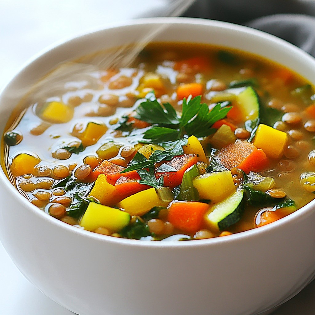 Flavorful Batch Cook Lentil Veggie Soup Recipe