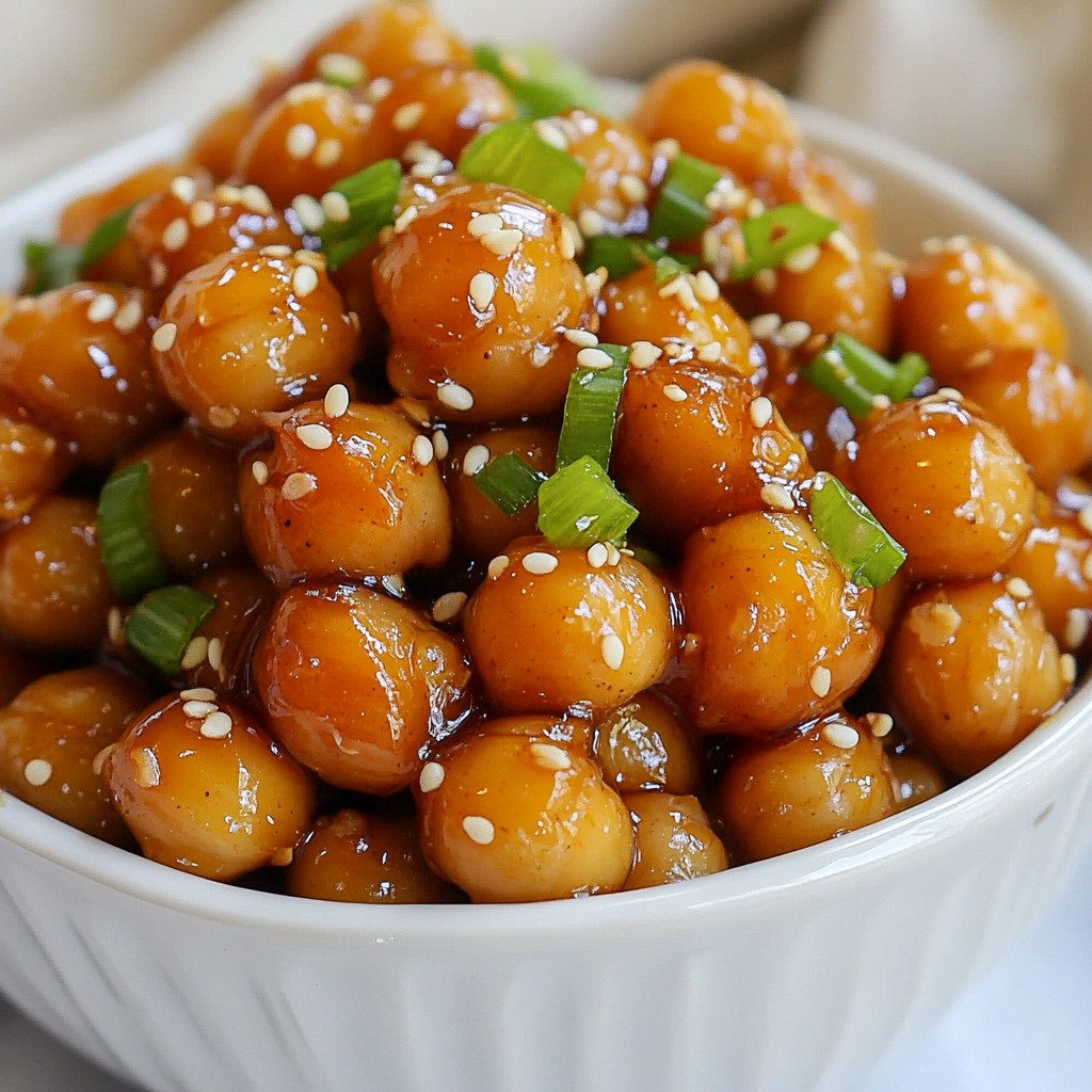 Honey Garlic Sesame Chickpeas Flavorful and Easy Meal