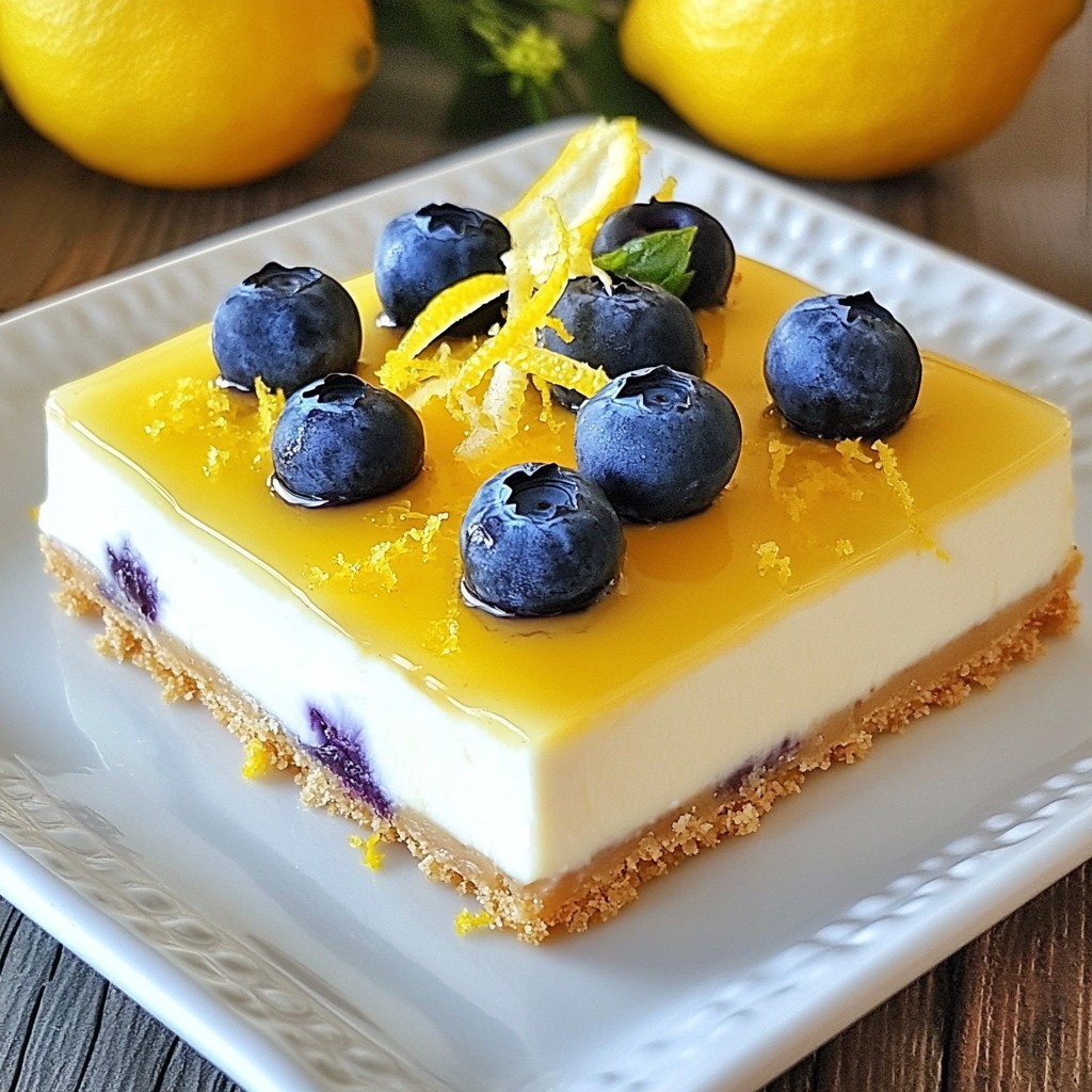 Lemon Blueberry Cheesecake Bars Delightful Dessert Treat