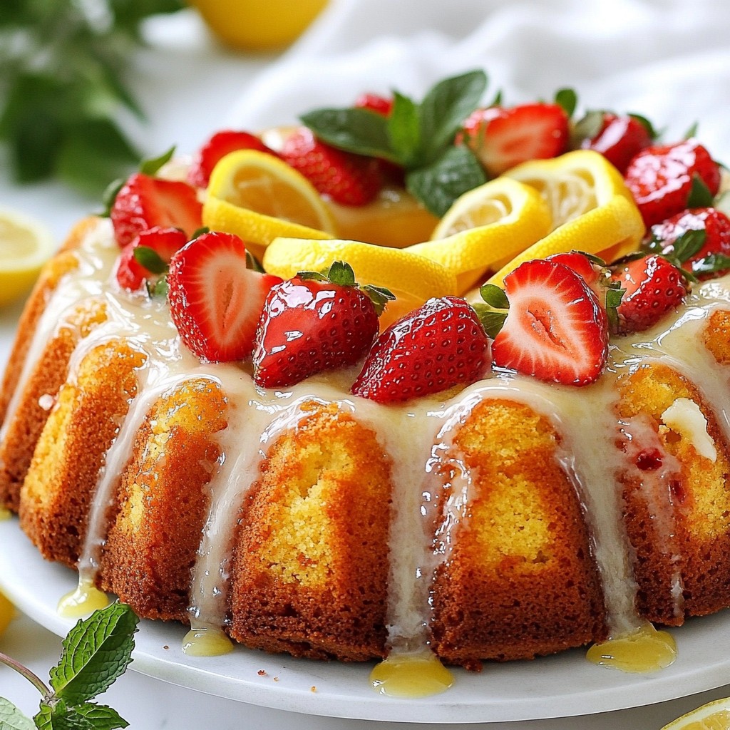 Strawberry Lemon Pound Cake Deliciously Simple Recipe