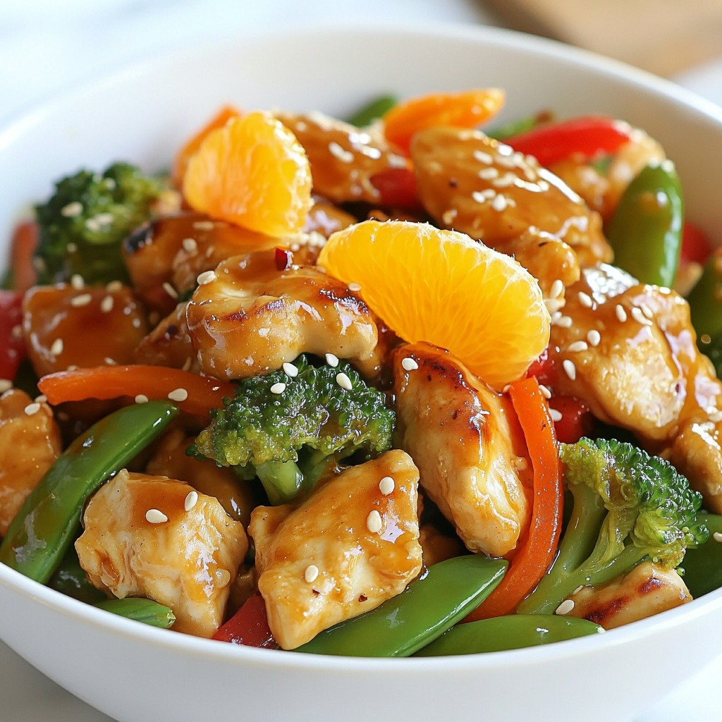 Tangerine Chicken Stir-Fry Flavorful Dinner Delight