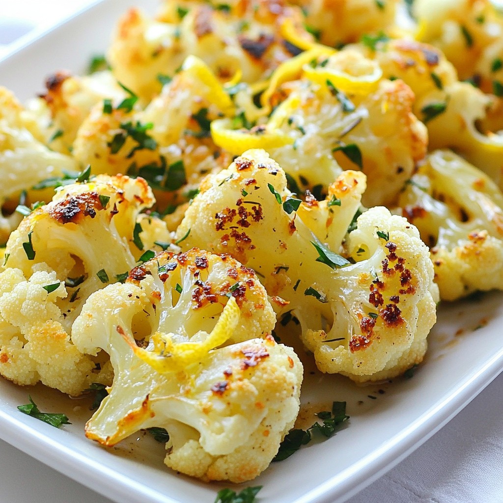 Herb Garlic Roasted Cauliflower Flavorful Side Dish