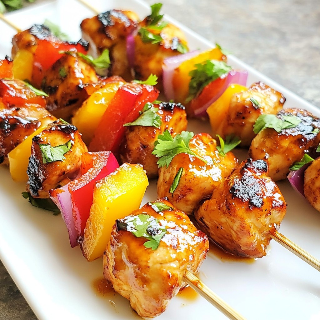 Honey Sriracha Chicken Skewers Easy Flavorful Meal