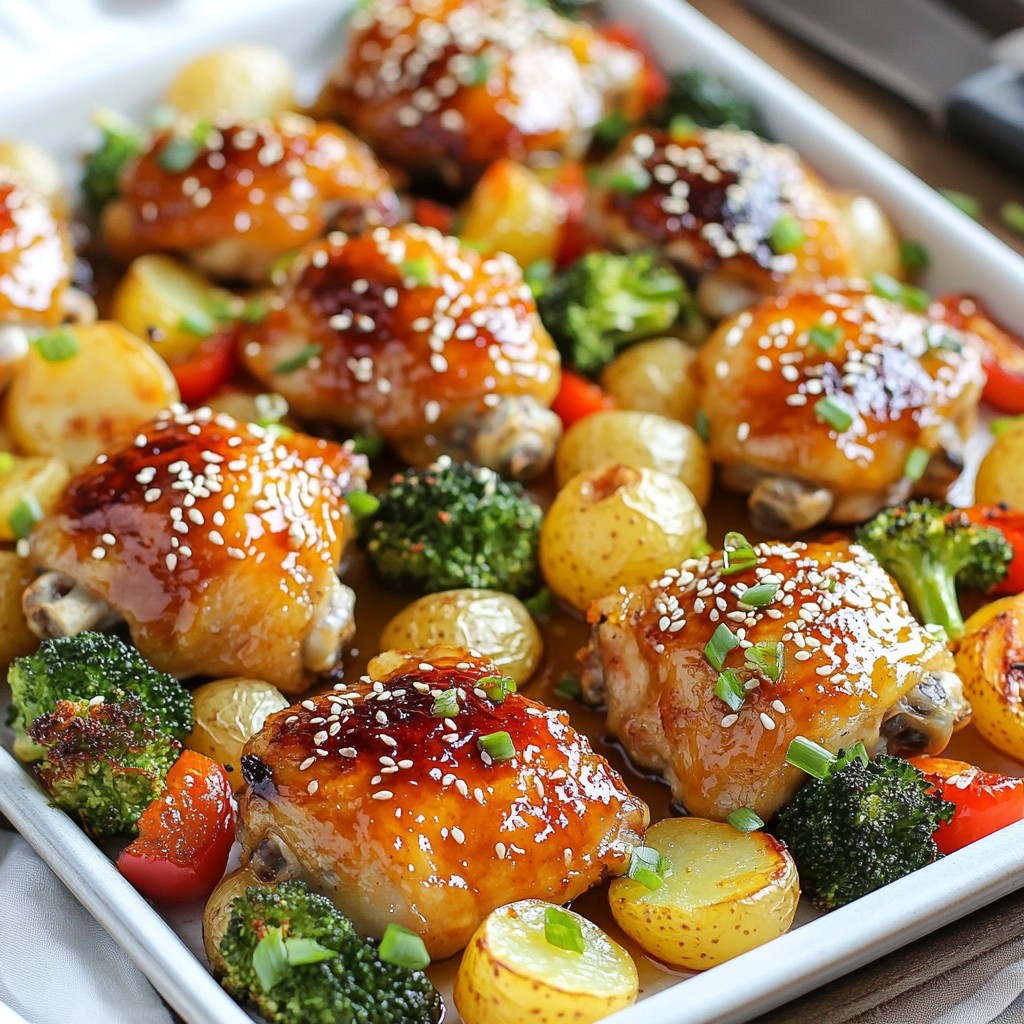 Honey Garlic Chicken Sheet Pan Dinner Delight