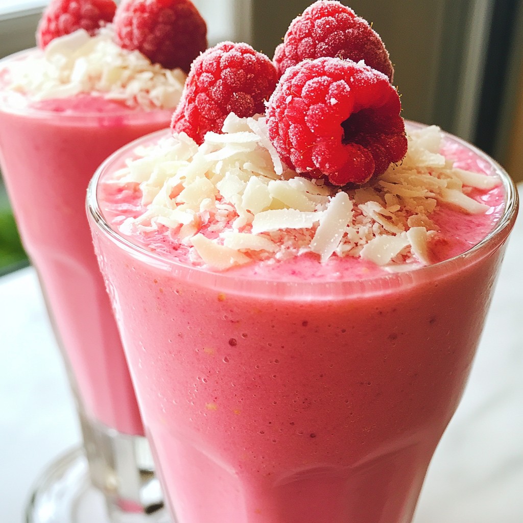 Raspberry Coconut Smoothie Refreshing and Nutritious Drink