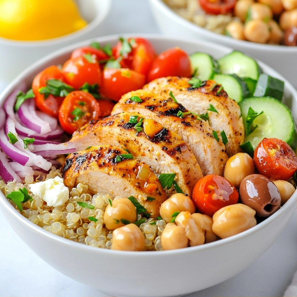 Tangy Meal Prep Mediterranean Chicken Bowls Recipe