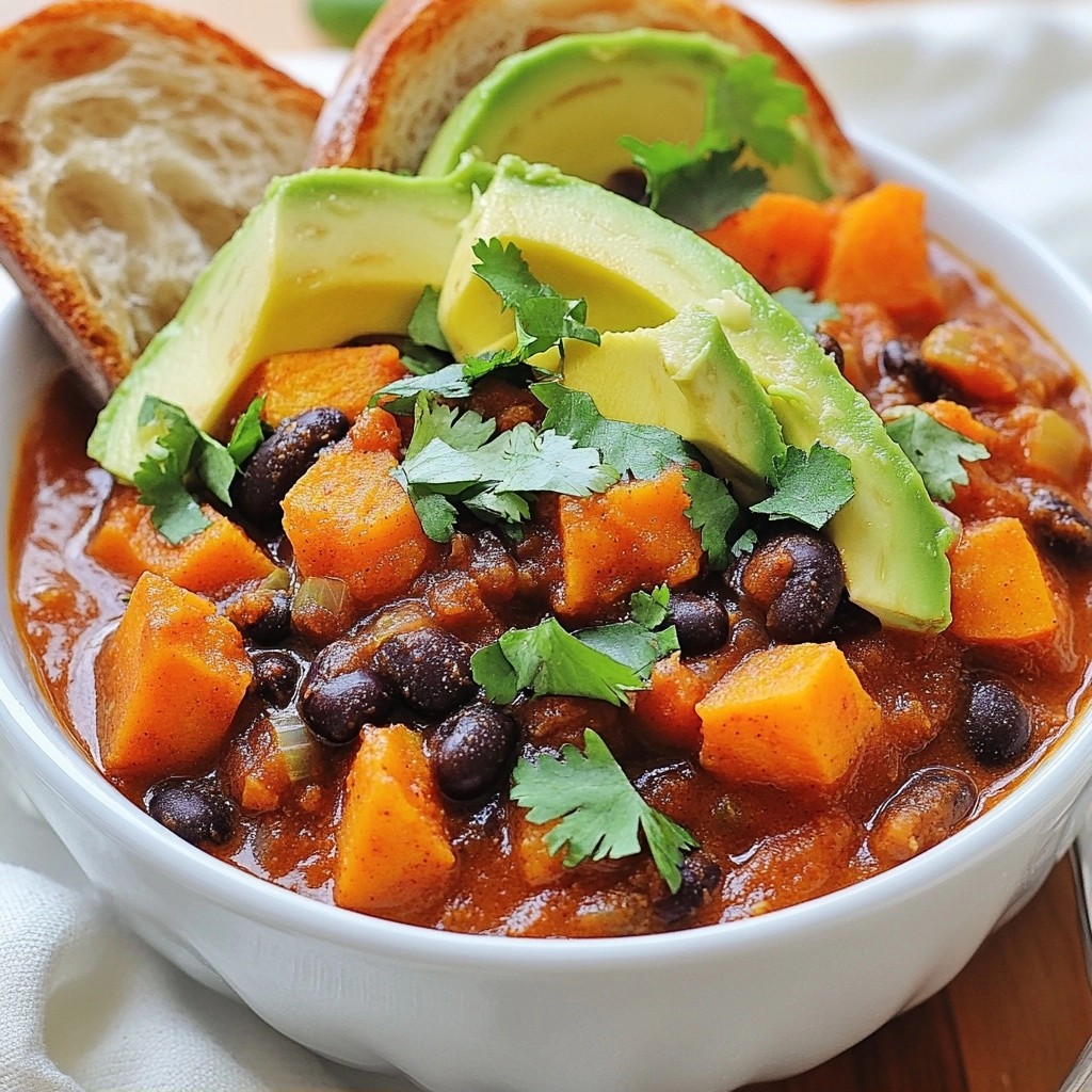 Spicy batch cook Sweet Potato Black Bean Chili Recipe