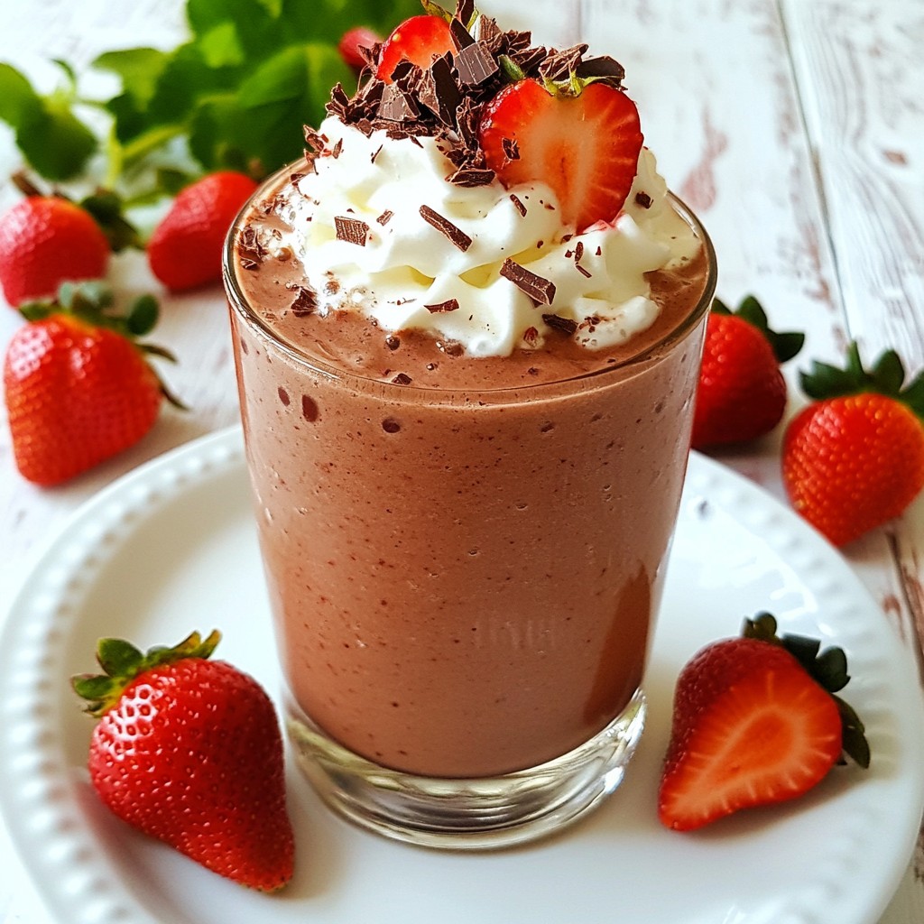 Chocolate Covered Strawberry Smoothie Simple Delight