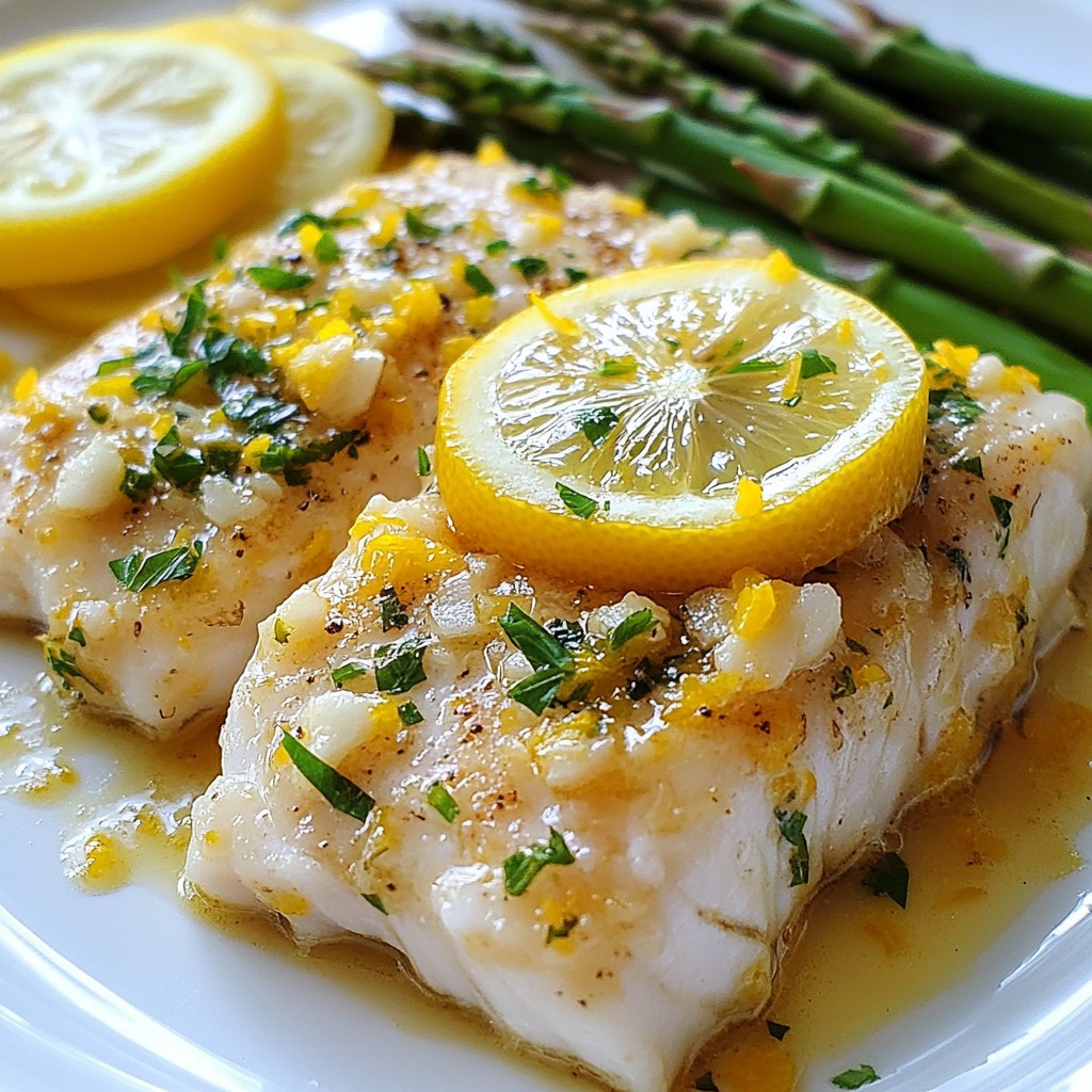 Lemon Garlic Butter Cod Savory and Simple Dish