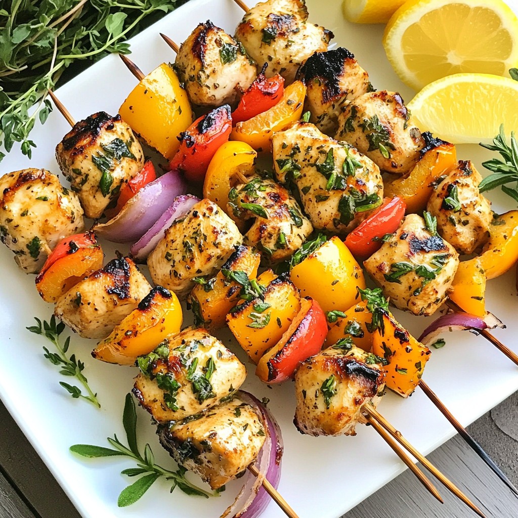 Lemon Herb Chicken Kabobs Tasty and Easy Recipe