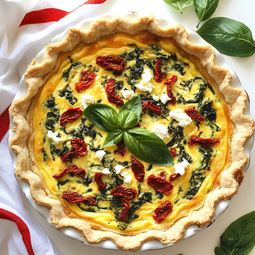 Sun Dried Tomato Spinach Quiche Savory Delight
