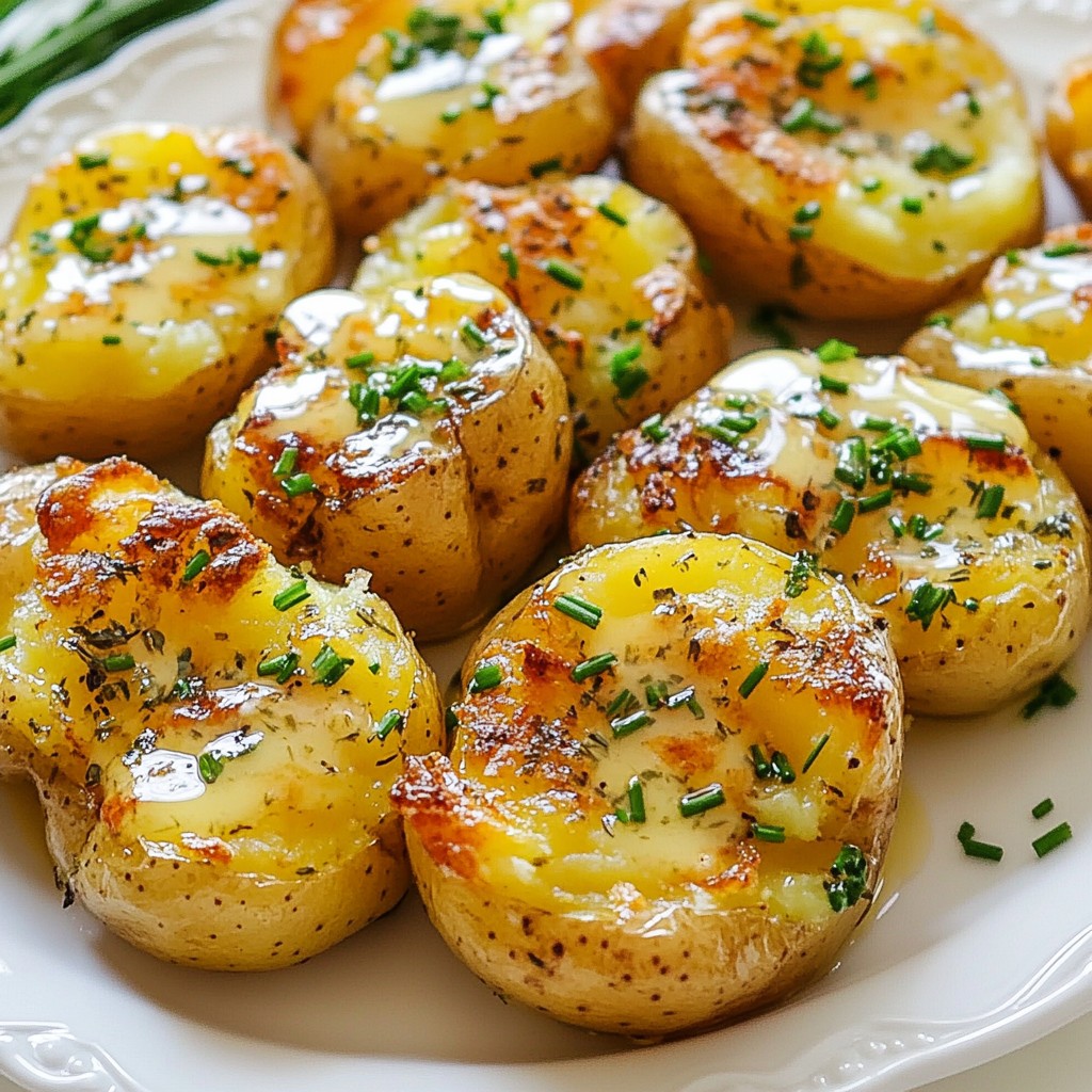 Garlic Herb Smashed Potatoes Tasty and Easy Recipe
