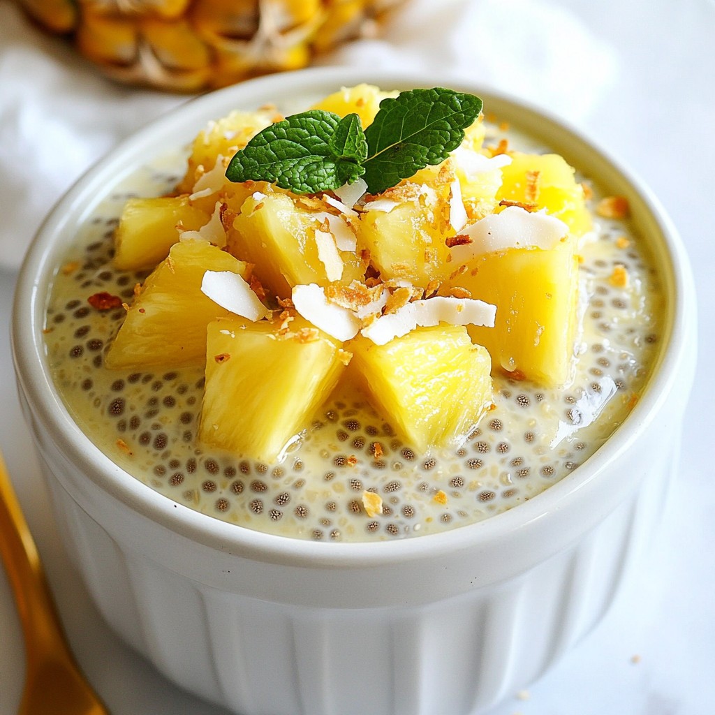 Pineapple Coconut Chia Pudding Refreshing and Easy Recipe