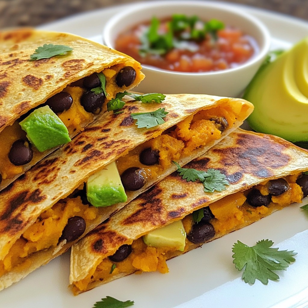 Sweet Potato Black Bean Quesadillas Flavorful Delight