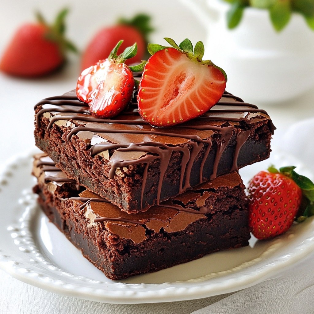Chocolate Covered Strawberry Brownies Decadent Delight