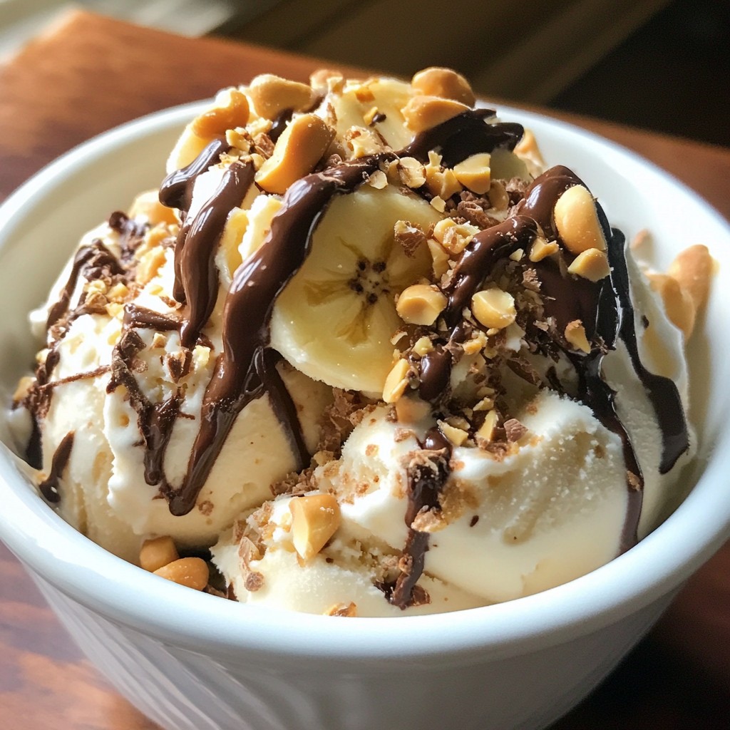 Peanut Butter Chocolate Banana Ice Cream Delight