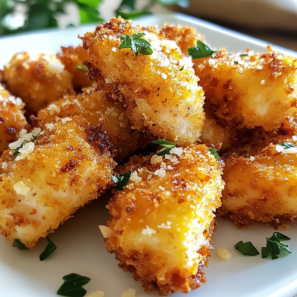 Garlic Parmesan Baked Chicken Nuggets Easy Recipe
