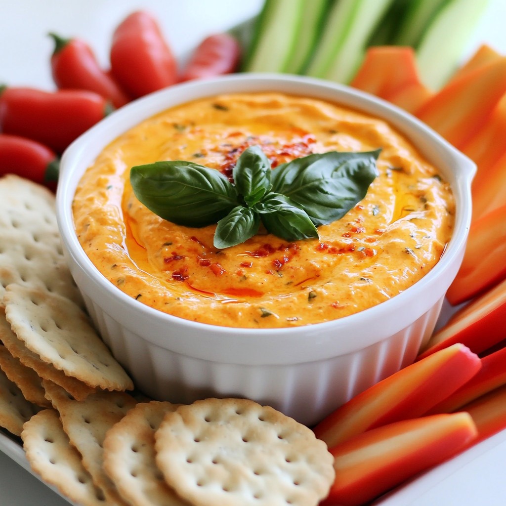 Roasted Red Pepper Goat Cheese Dip Flavorful Delight