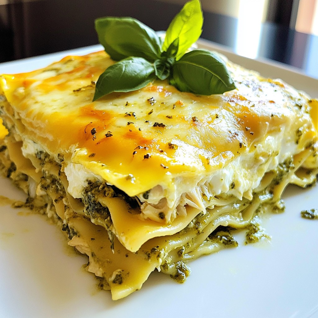 Creamy Pesto Chicken Lasagna Flavorful Dinner Delight