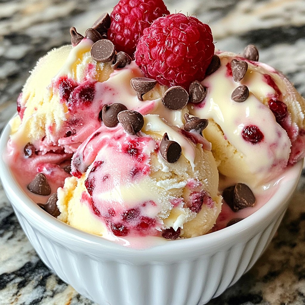Raspberry Chocolate Chip Ice Cream Delightful Recipe